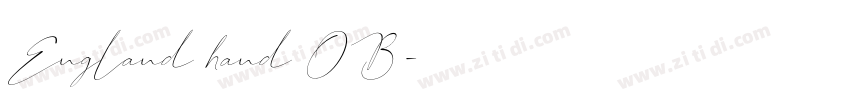 England hand OB字体转换